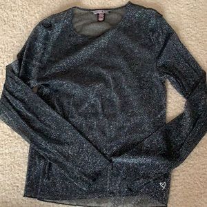 Shiny see through long sleeve